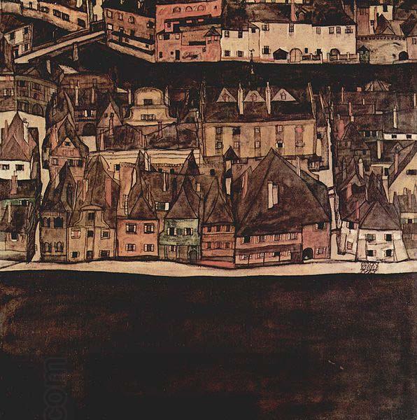 Egon Schiele Die kleine Stadt II. oil painting picture